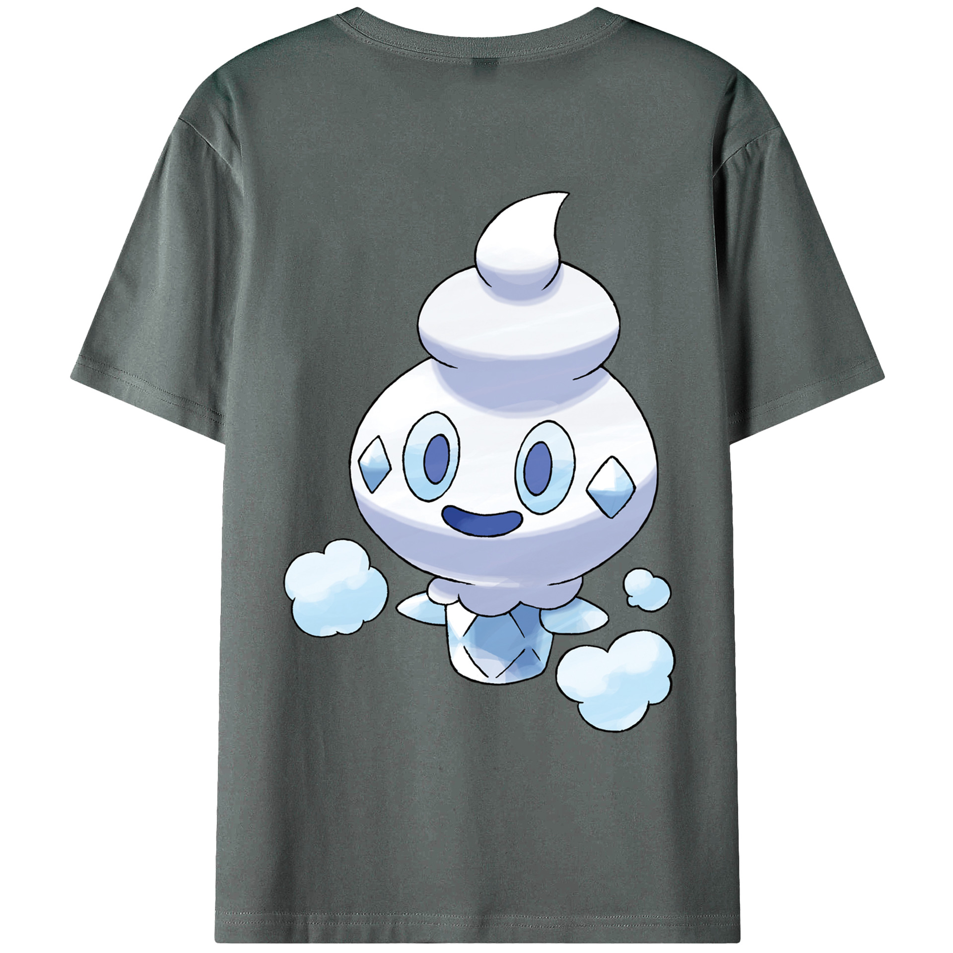 （画像用） ポケットモンスター Pokémon 綿100％ メンズ半袖Tシャツ（バックプリント） 通気性